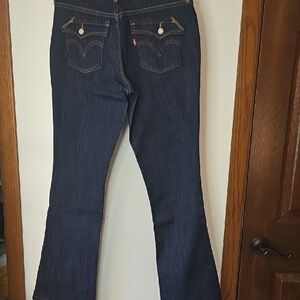 Levi's Deep Blue Wide Leg Jeans